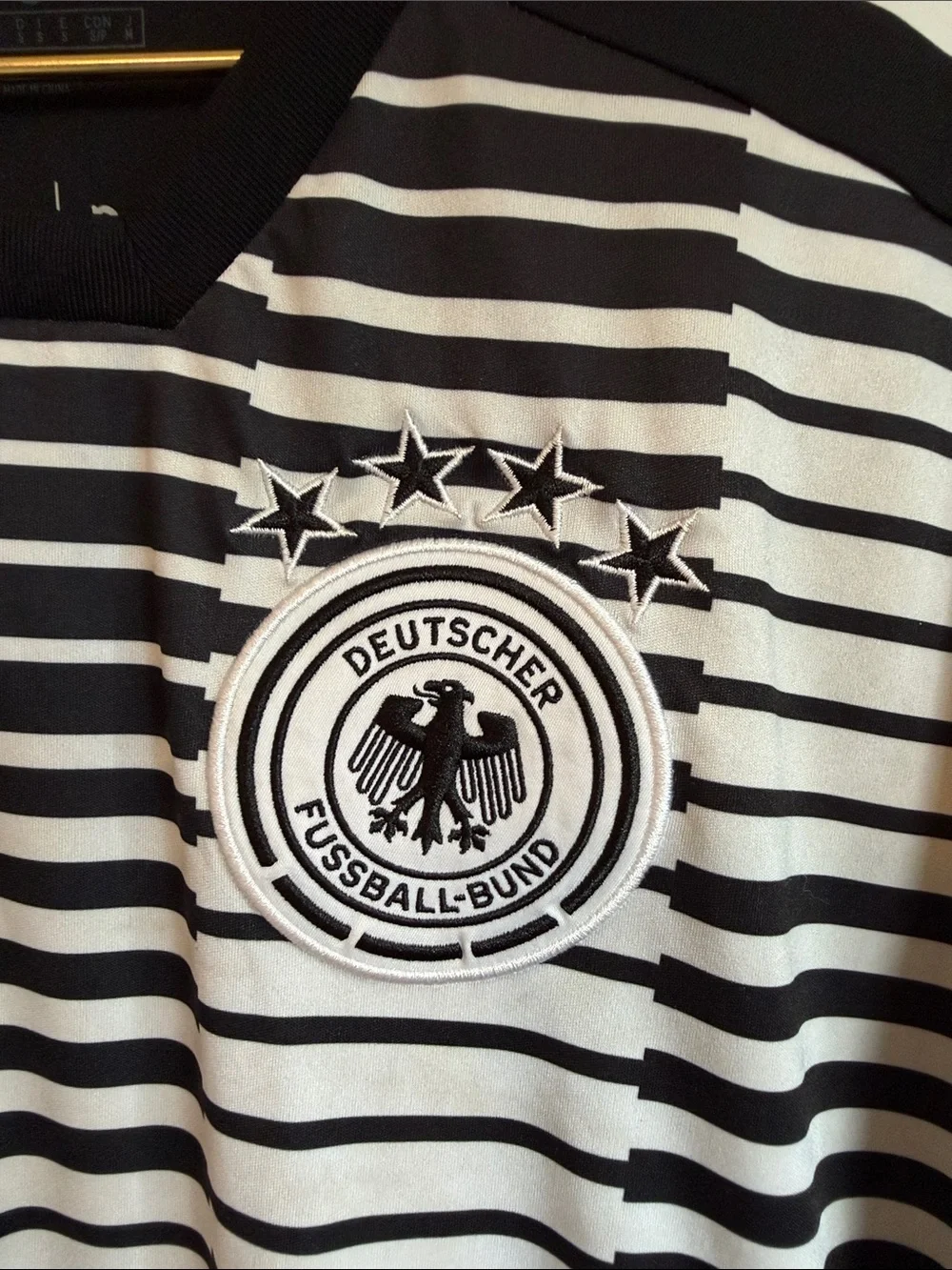 Adidas Parley Germany Men's Training Pre-Match Jersey 2018/19 Black/White Sz S